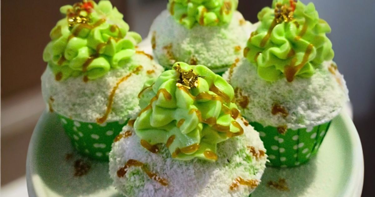 Klepon Cupcake - 1 telur, tanpa mixer,versi kukus